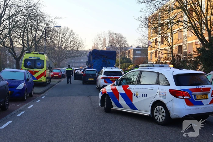 Ongeluk met vrachtwagen en personenwagen