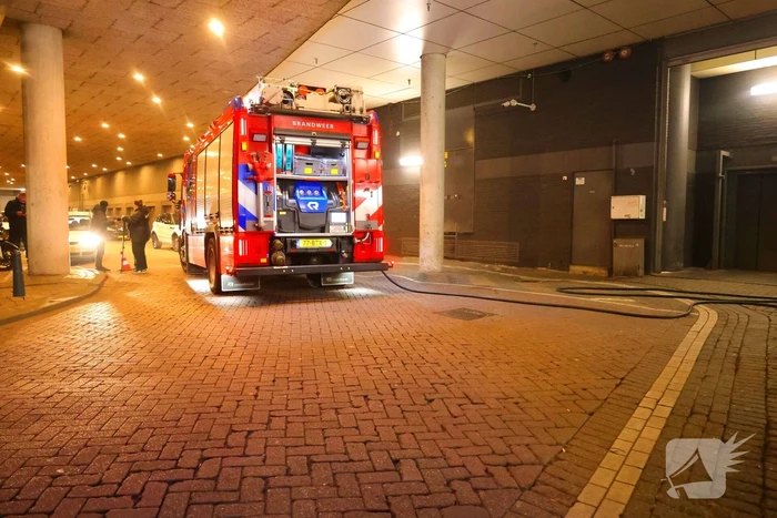 Brand in container snel geblust