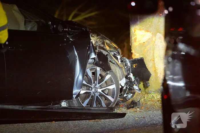 Automobilist botst tegen boom