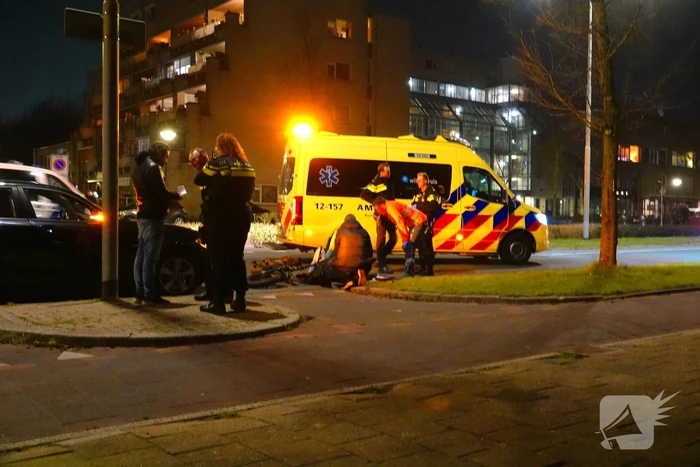 Persoon op fatbike komt ten val