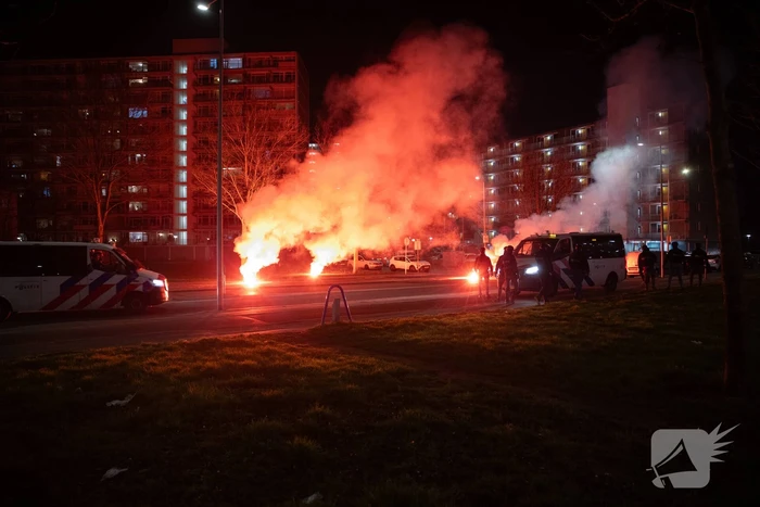 Feyenoord supporters verdreven door mobiele eenheid