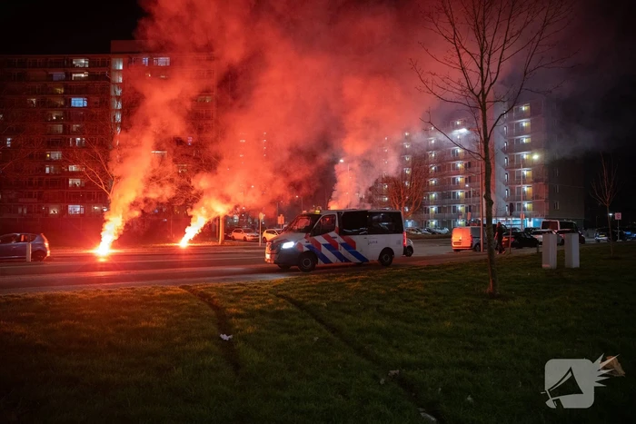 Feyenoord supporters verdreven door mobiele eenheid