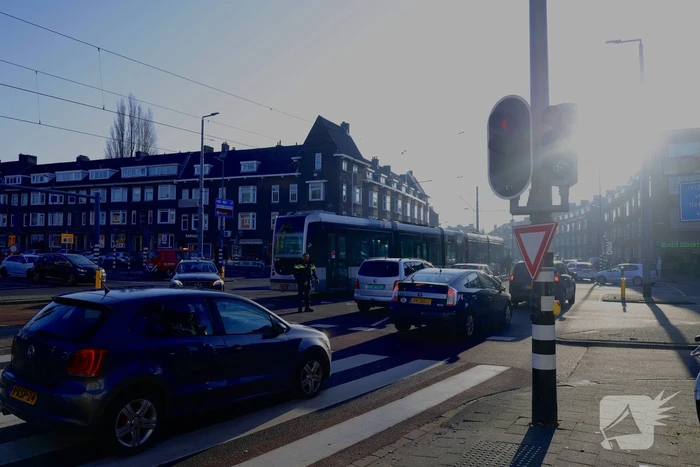 Botsing tussen tram en auto