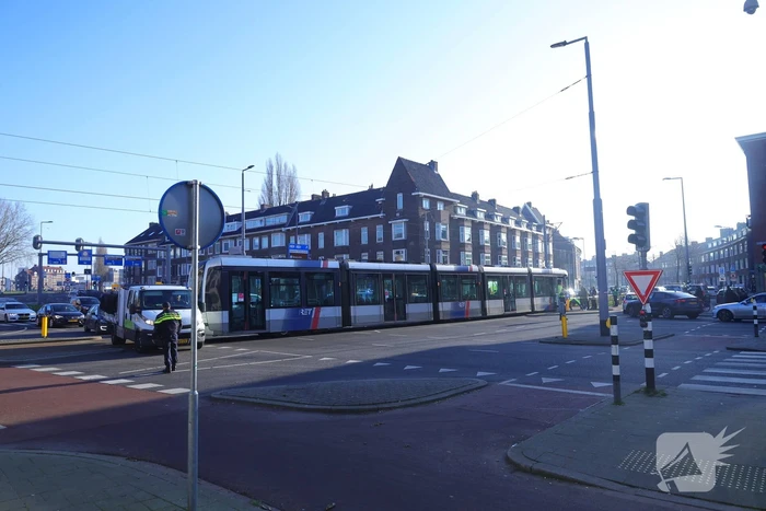Botsing tussen tram en auto