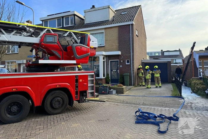 Brandweer ingezet voor brand in spouwmuur
