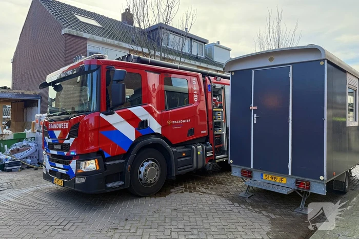 Brandweer ingezet voor brand in spouwmuur
