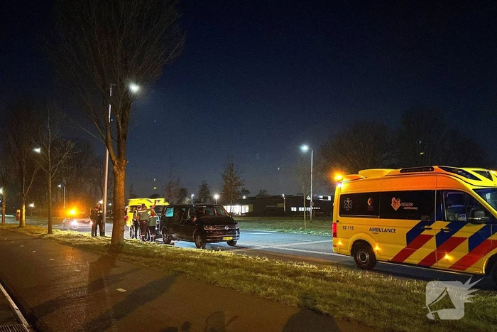 Kop-staart aanrijding voor verkeerlichten