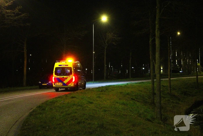 Automobilist vliegt uit de bocht en botst tegen lantaarnpaal