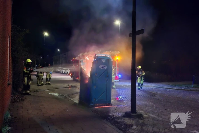 Brand in dixi zorgt voor schade