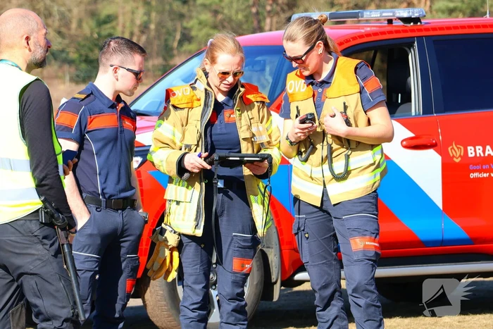 Brandweer oefent grote natuurbrand