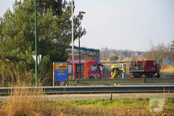 Veel rookontwikkeling zichtbaar bij uitslaande brand