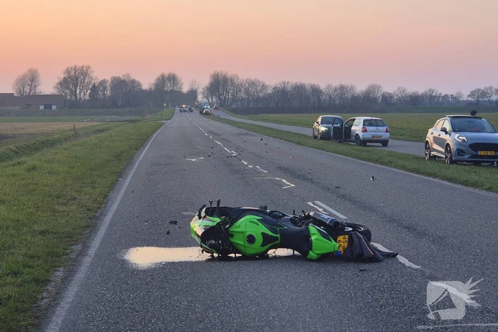 Moterrijder gewond bij ongeval