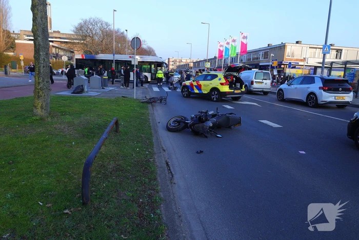 Fietser en motor betrokken bij ongeval