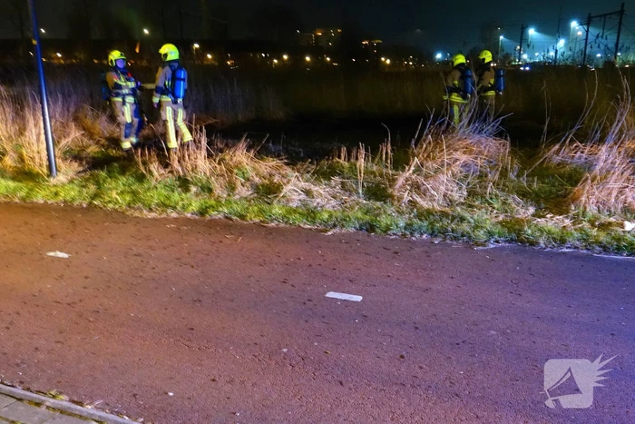 Brand in rietkraag snel geblust