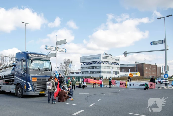 Transportverkeer haven- en industriegebied gehinderd door demonstratie