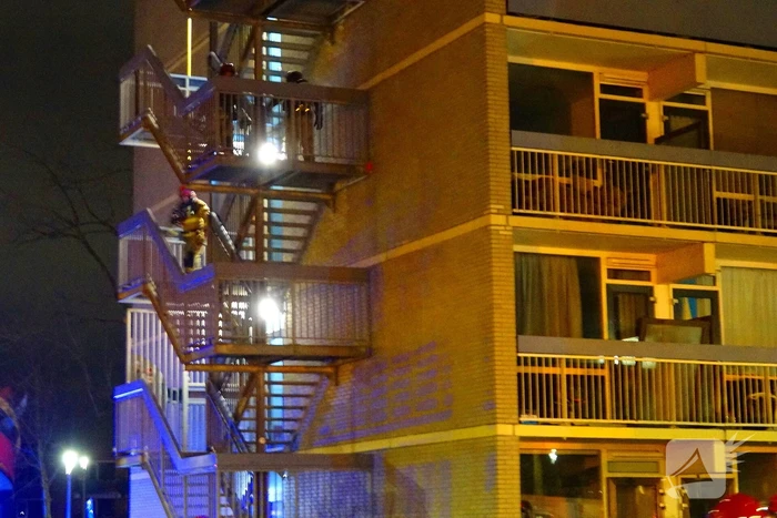 Deel van flat ontruimd wegens grote brand