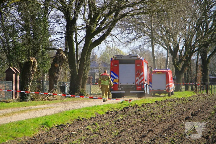 Gasleiding geraakt tijdens snoei werkzaamheden in sloot