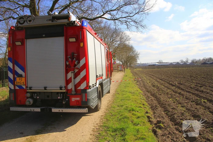Gasleiding geraakt tijdens snoei werkzaamheden in sloot