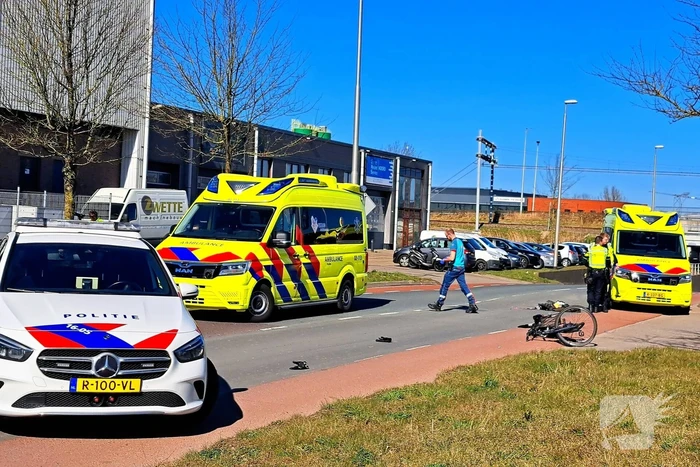 Fietser aangereden door motorrijder