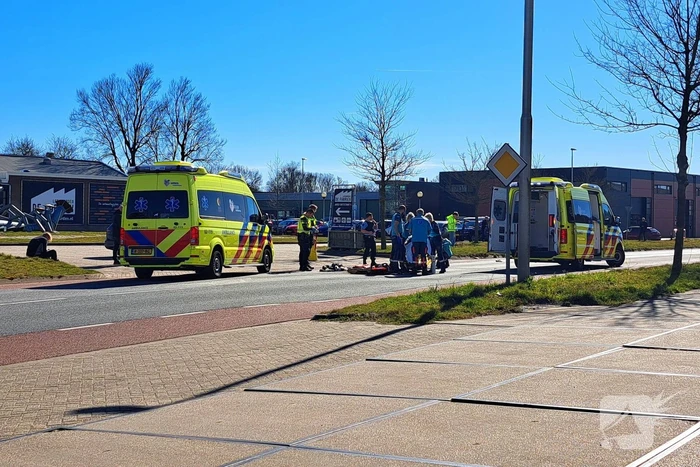 Fietser aangereden door motorrijder