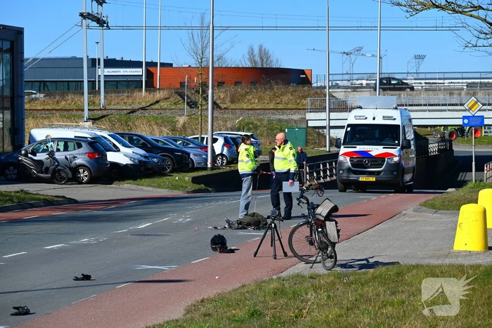 Fietser aangereden door motorrijder
