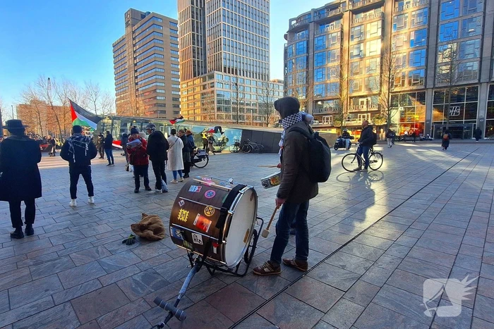 Pro Palestina demonstratie voor centraal station