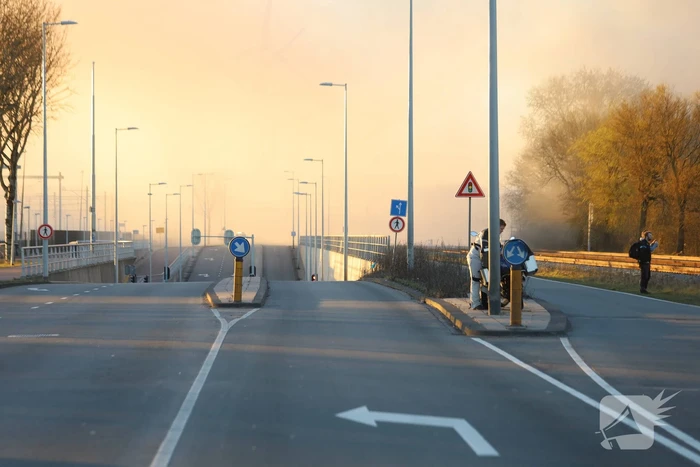 Grote brand in buitenopslag havengebied