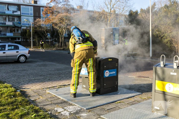 Brand in container veroorzaakt rookoverlast