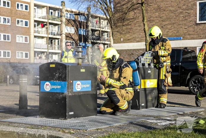Brand in container veroorzaakt rookoverlast