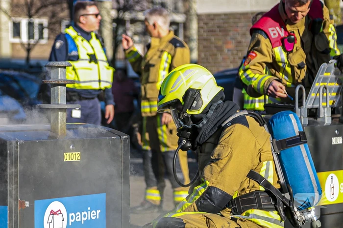 Brand in container veroorzaakt rookoverlast