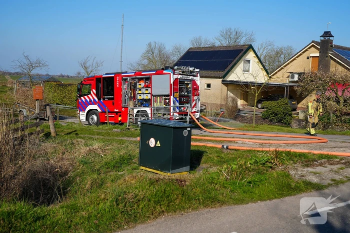 Brandweer ingezet voor brand in bijgebouw