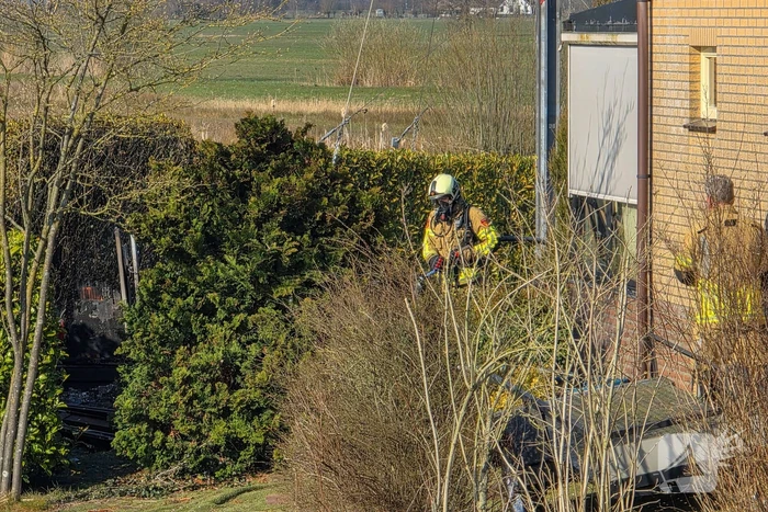 Brandweer ingezet voor brand in bijgebouw