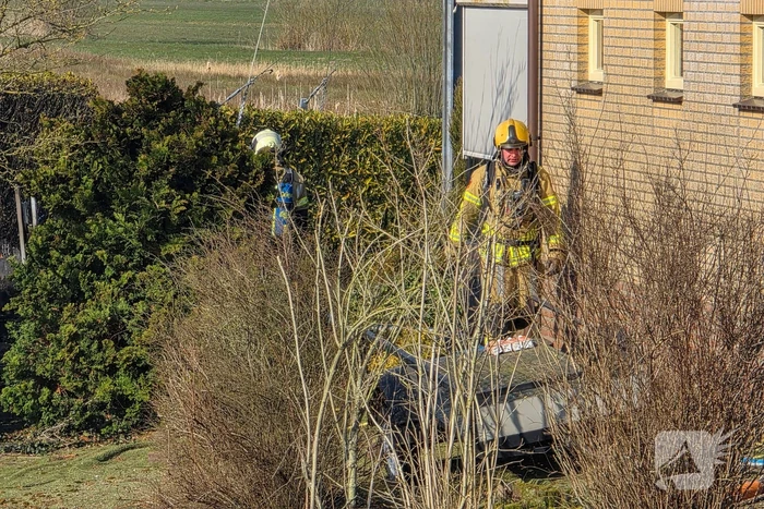 Brandweer ingezet voor brand in bijgebouw