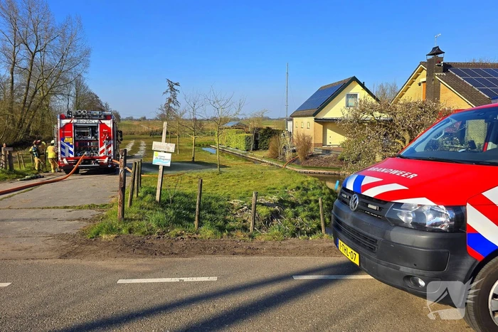 Brandweer ingezet voor brand in bijgebouw