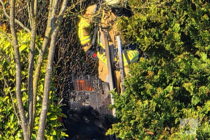 Brandweer ingezet voor brand in bijgebouw