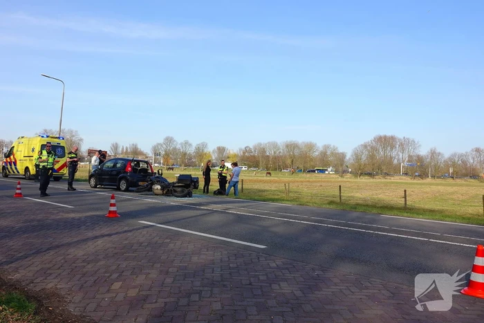 Motorrijder gewond bij aanrijding