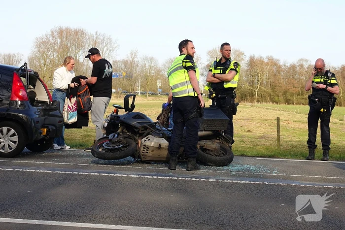 Motorrijder gewond bij aanrijding