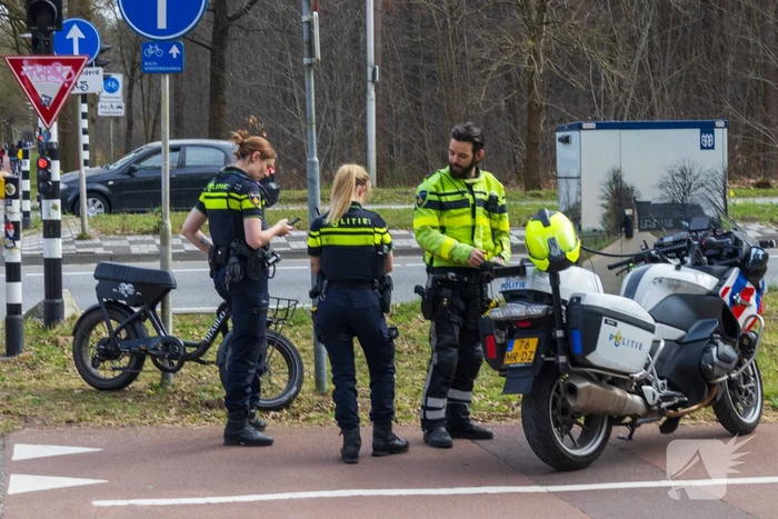 Fatbiker ongedeerd na botsing met auto