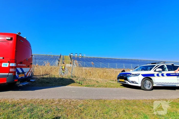 Brandweer redt schaap uit hek