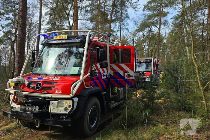 Extra ondersteuning door brandweervliegtuig bij bosbrand