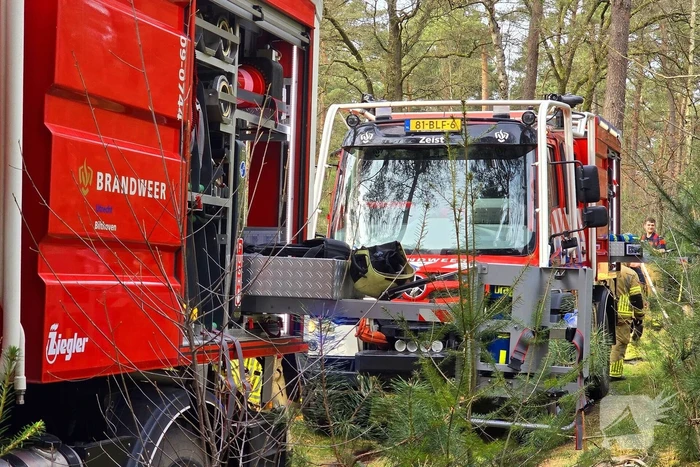 Extra ondersteuning door brandweervliegtuig bij bosbrand