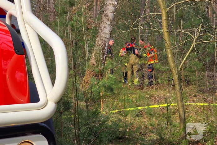 Extra ondersteuning door brandweervliegtuig bij bosbrand