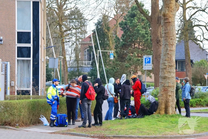 Demonstratie bij politiebureau