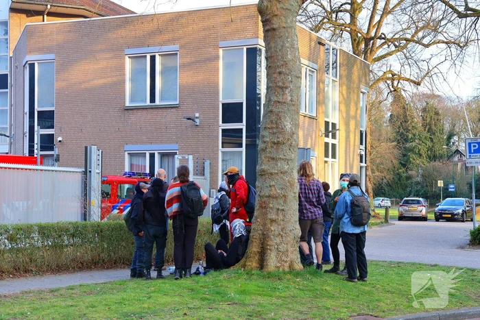 Demonstratie bij politiebureau