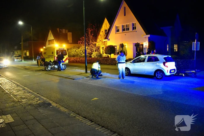 Ongeval tussen scooter en auto