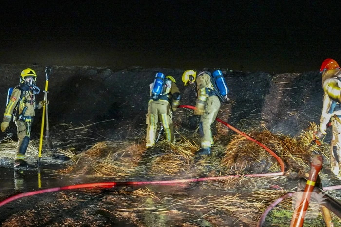 Compostbrand zorgt voor flinke brandweer inzet