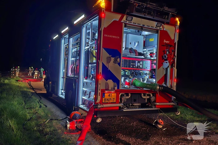 Compostbrand zorgt voor flinke brandweer inzet