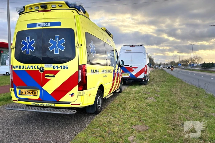 Ongeval tussen scooter en fietser