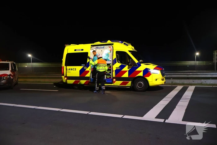 Tunnel afgesloten door ongeval met motorrijder