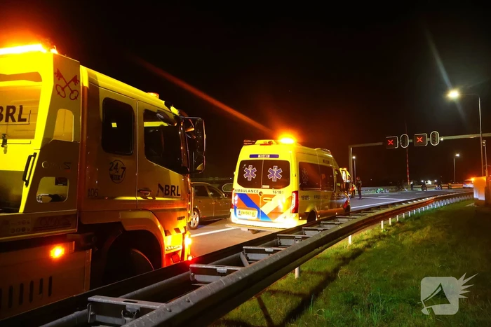Tunnel afgesloten door ongeval met motorrijder